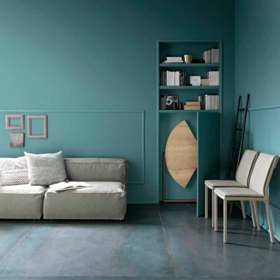 Masă de mese pliantă modernă din lemn și metal Made in Italy - Menelao Viadurini