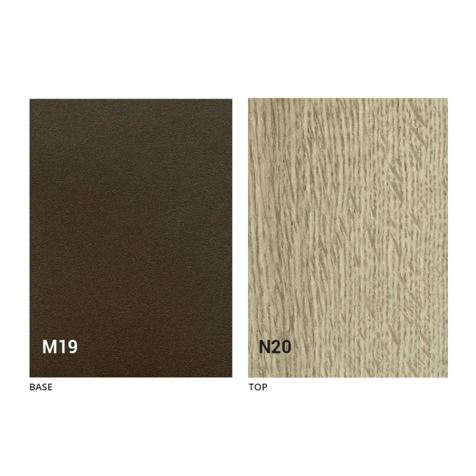 Masă de mese pliantă modernă din lemn și metal Made in Italy - Menelao Viadurini