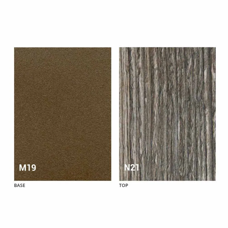 Masă de mese pliantă modernă din lemn și metal Made in Italy - Menelao Viadurini