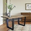 Masa de sufragerie placata cu furnir de stejar innodat Made in Italy - Pilar