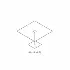 Masă pătrată de masă din sticlă și metal extralight fabricată în Italia - Dolce Viadurini