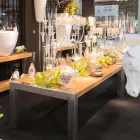 masa dreptunghiulara din stejar si inox înșelătoriilor Viadurini