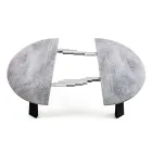 Masă rotundă de masă extensibilă Până la 370 cm în lemn și metal - Caimano Viadurini