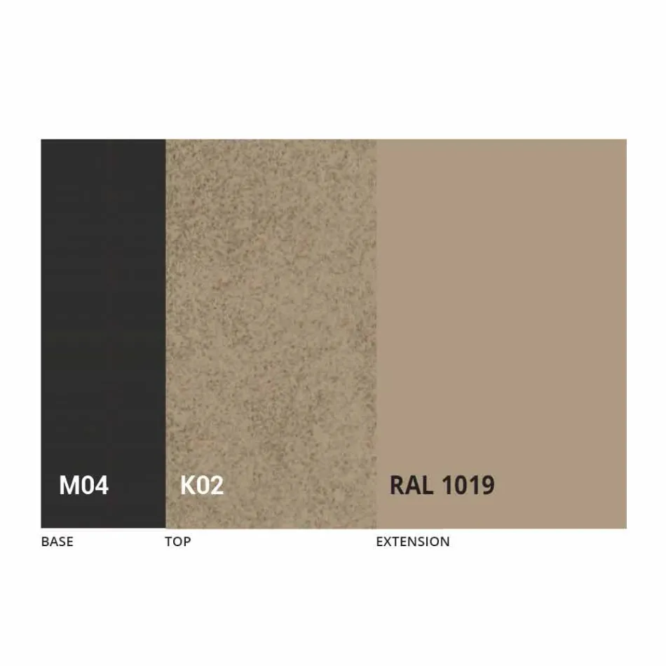 Masă rotundă extensibilă din ceramică Laminam Made in Italy - Lupetto Viadurini