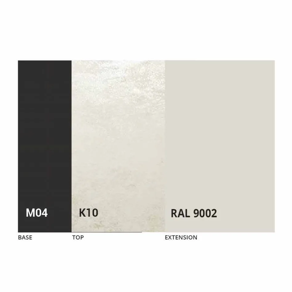 Masă rotundă extensibilă din ceramică Laminam Made in Italy - Lupetto Viadurini