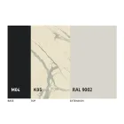 Masă rotundă extensibilă din ceramică Laminam Made in Italy - Lupetto Viadurini