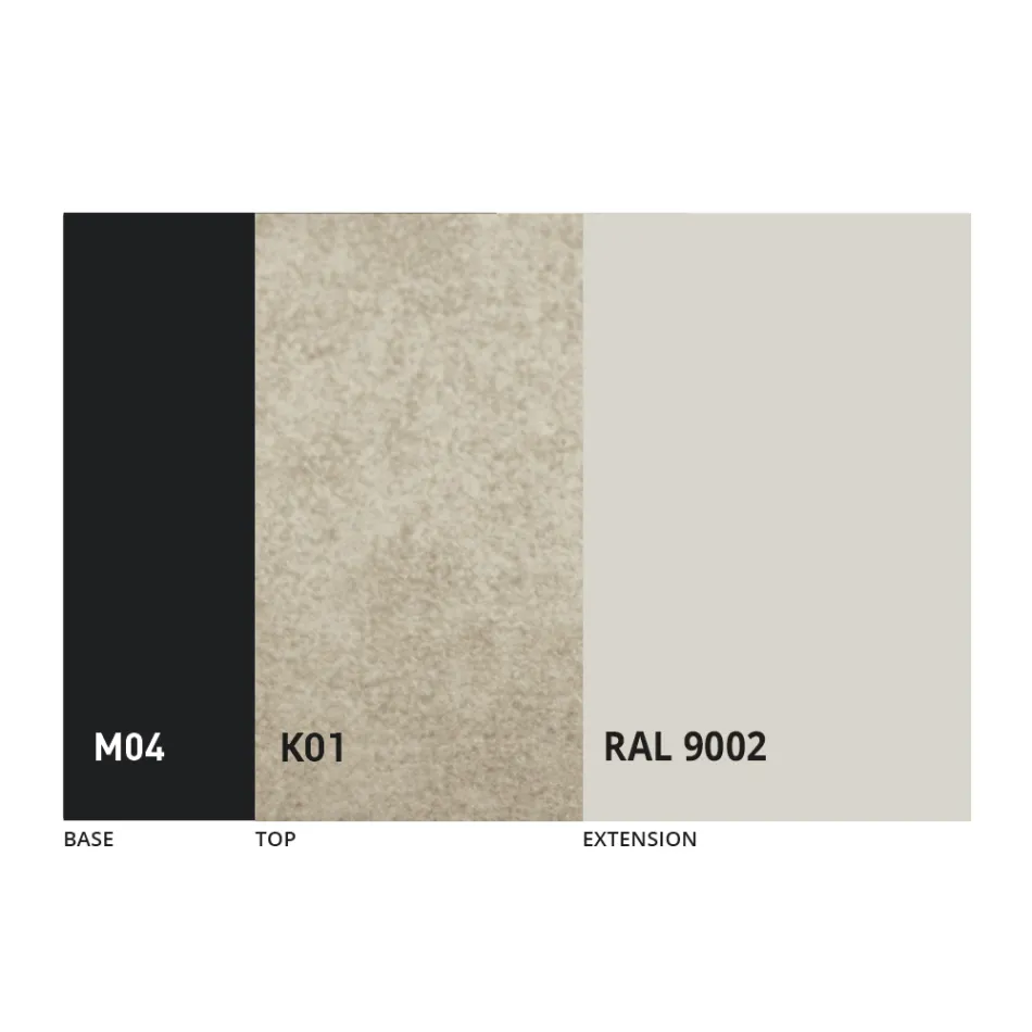 Masă rotundă extensibilă din ceramică Laminam Made in Italy - Lupetto Viadurini