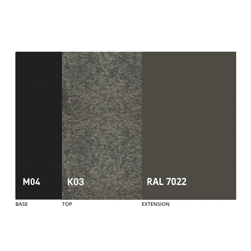 Masă rotundă extensibilă din ceramică Laminam Made in Italy - Lupetto Viadurini