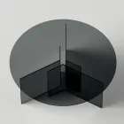 Masa rotunda de sufragerie cu baza si blat din sticla Made in Italy - Charles Viadurini