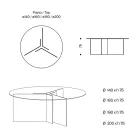 Masa rotunda de sufragerie cu baza si blat din sticla Made in Italy - Charles Viadurini
