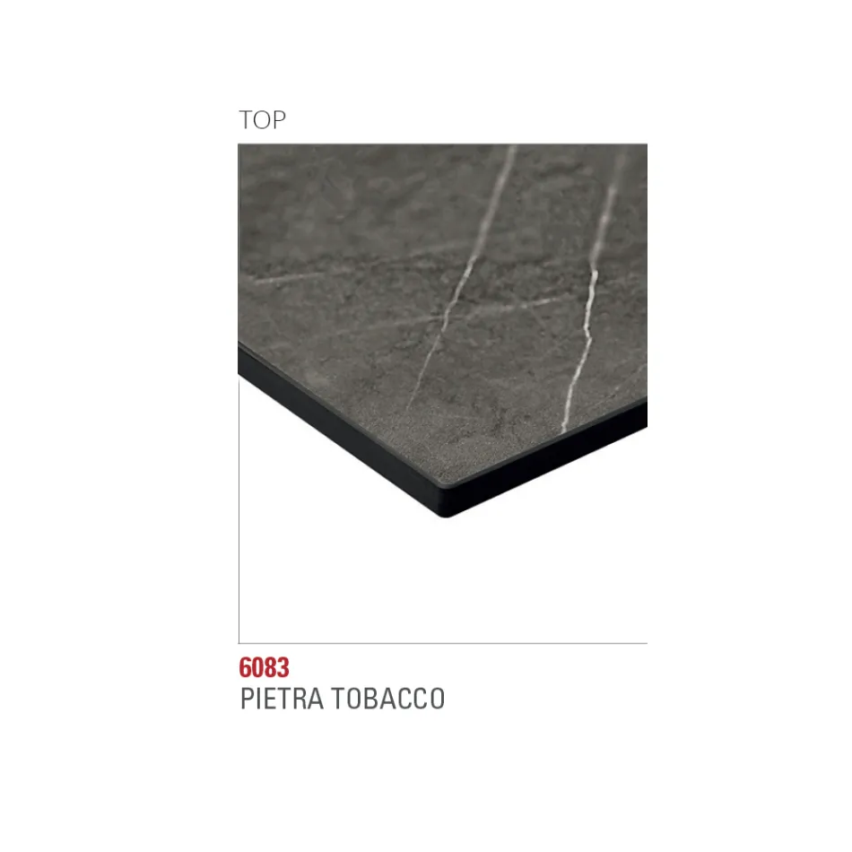 Masa rotunda de sufragerie cu blat stratificat HPL Made in Italy - Lingotto Viadurini