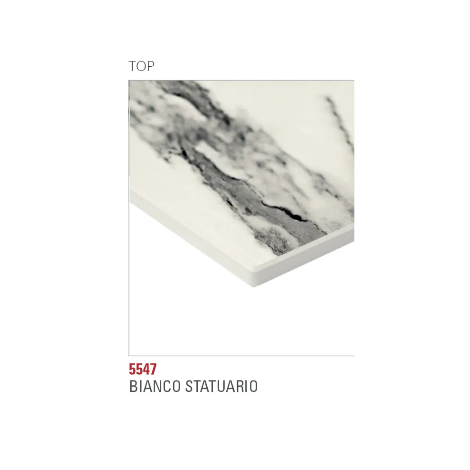 Masa rotunda de sufragerie cu blat stratificat HPL Made in Italy - Lingotto Viadurini