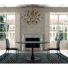 Masa rotunda de sufragerie cu blat laminat Made in Italy – Dolari Viadurini