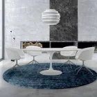 Masa rotunda de sufragerie cu blat laminat Made in Italy – Dolari Viadurini