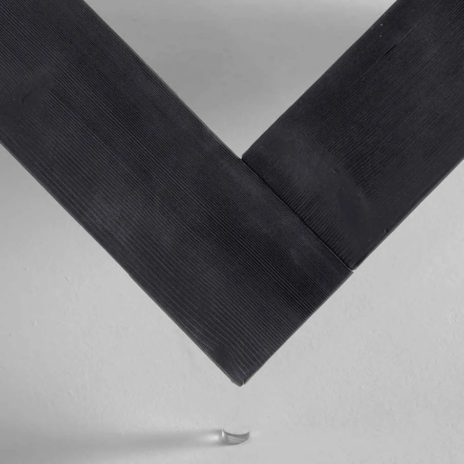 masă rotundă din lemn cu sticla de top Bao, design modern Viadurini