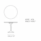 Masă rotundă din marmură și aluminiu vopsit Fabricat în Italia - Superb Viadurini