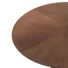 Masa rotunda din Mdf furniruit si lemn masiv - Fulmine Viadurini