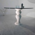 masă rotundă din piatră și cristal Oedip, design clasic