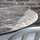 Masa rotunda din sticla ceramica si metal Made in Italy - Alfero Viadurini