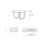 Masa rotunda din metal si Hpl laminat Made in Italy - Bastiano Viadurini