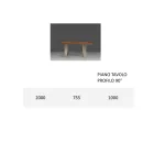 Structură de masă din fier și lemn masiv Made in Italy - Romino Viadurini