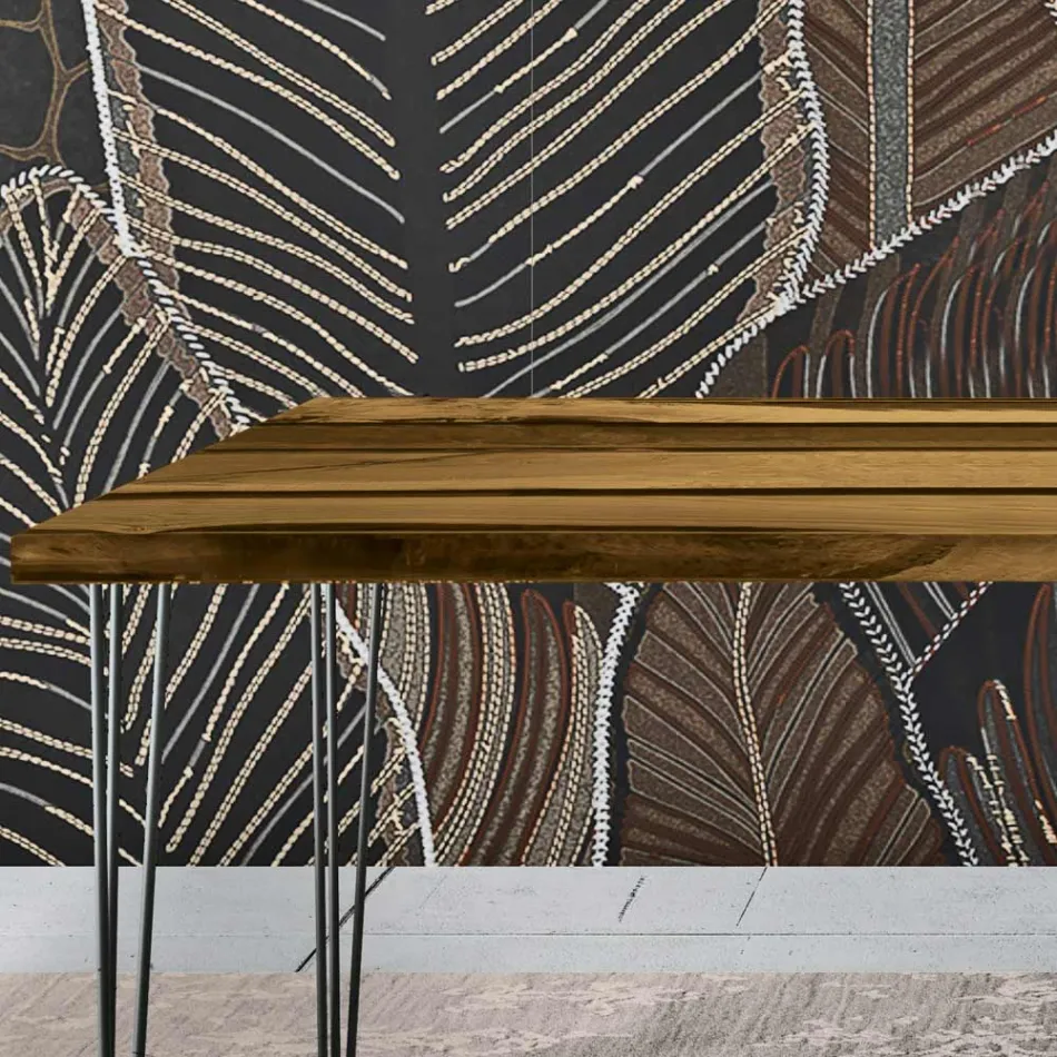 Masa de living din Stejar si Rasina Epoxidica Colorata Made in Italy - Magnus Viadurini