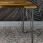 Masa de living din Stejar si Rasina Epoxidica Colorata Made in Italy - Magnus Viadurini