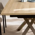 Masă extensibilă de living 260 sau 300 cm din metal și HPL - Borgo Viadurini
