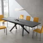 Masă extensibilă de living 260 sau 300 cm din metal și HPL - Borgo Viadurini