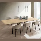 Masă extensibilă de living 260 sau 300 cm din metal și HPL - Borgo Viadurini