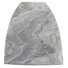 Masa de living extensibila cu blat in forma de butoi din ceramica Made in Italy - Ochelari Viadurini