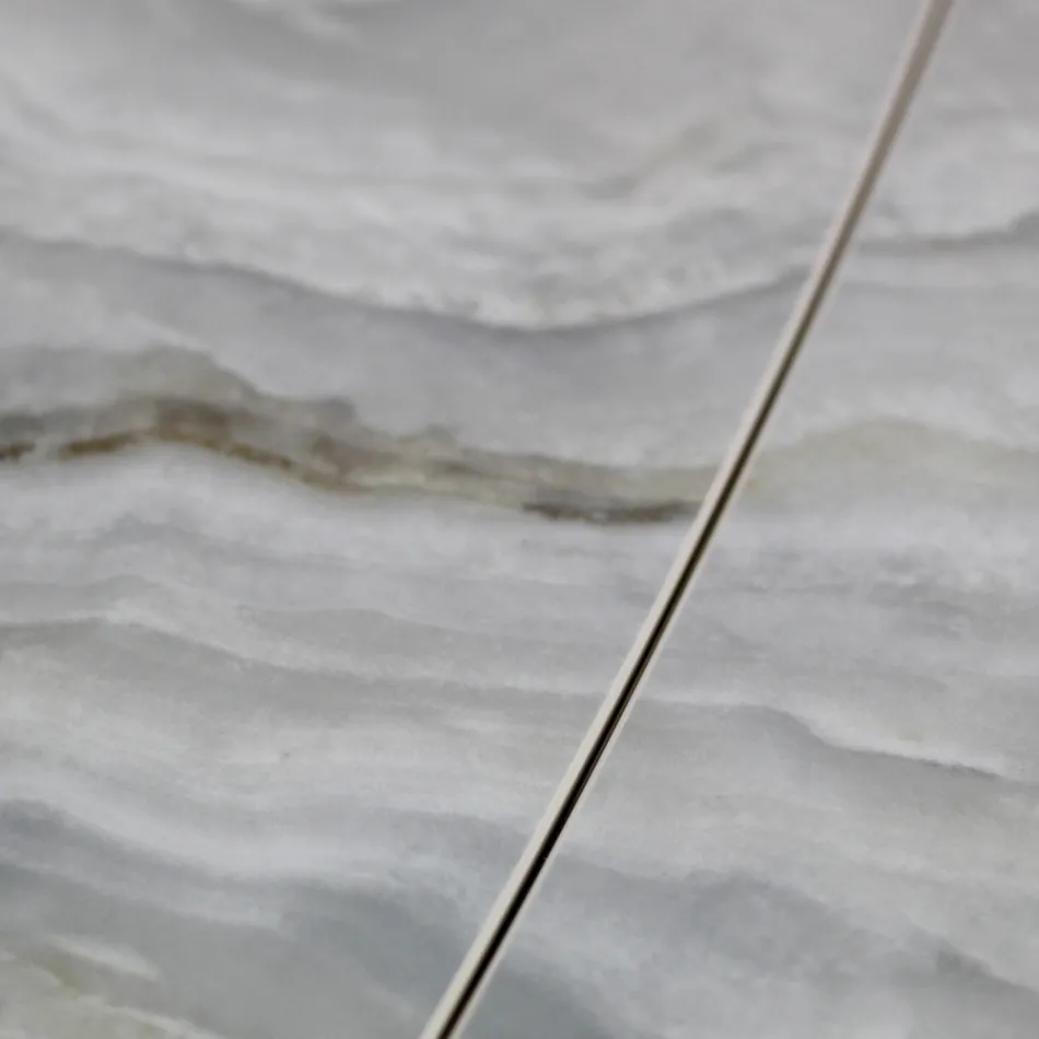 Masa de living extensibila cu blat in forma de butoi din ceramica Made in Italy - Ochelari Viadurini