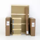 Masa de living extensibila cu blat in forma de butoi din ceramica Made in Italy - Ochelari Viadurini