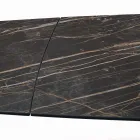 Masa de living extensibila cu blat in forma de butoi din ceramica Made in Italy - Ochelari Viadurini