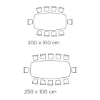 Masa fixa de living cu baza din lemn Made in Italy - Equatore Viadurini