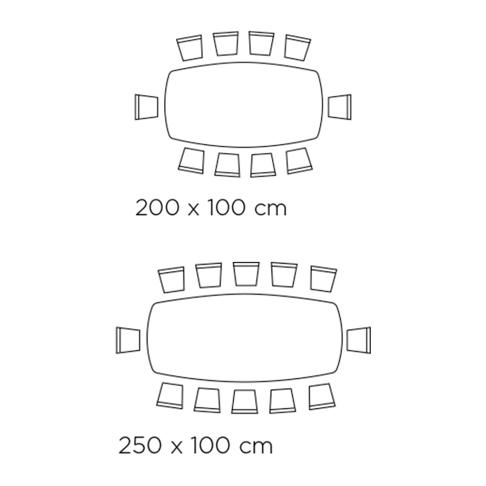 Masa fixa de living cu baza din lemn Made in Italy - Equatore Viadurini
