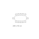 Masa fixa de living cu blat in forma de butoi din ceramica Made in Italy - ochelari Viadurini