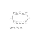 Masa Fixa Sufragerie cu Blat Ceramic Made in Italy - Sarbatori Viadurini