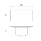 Masa de living din furnir de stejar si baza din sticla securizata - Nicofisso Viadurini