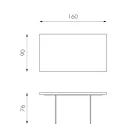 Masa de living din furnir de stejar si baza din sticla securizata - Nicofisso Viadurini
