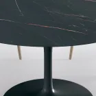 Masa rotunda fixa de living din laminat si aluminiu Made in Italy - Dolari Viadurini