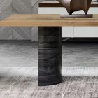 Masa de living moderna din lemn masiv Made in Italy - Catrin Viadurini