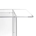 Masă Selenia cu design minimalist din plexiglas transparent, fabricată în Italia Viadurini