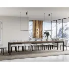 Masa de design cu blat din lemn extensibila pana la 440 cm Made in Italy - Foxy Viadurini