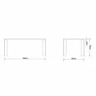 Design modern, din lemn natural de nuc, L180xP90cm, Yvonne Viadurini