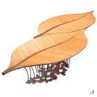 Proiectare masa de stejar furniruit si lemn de nuc Fenice Viadurini