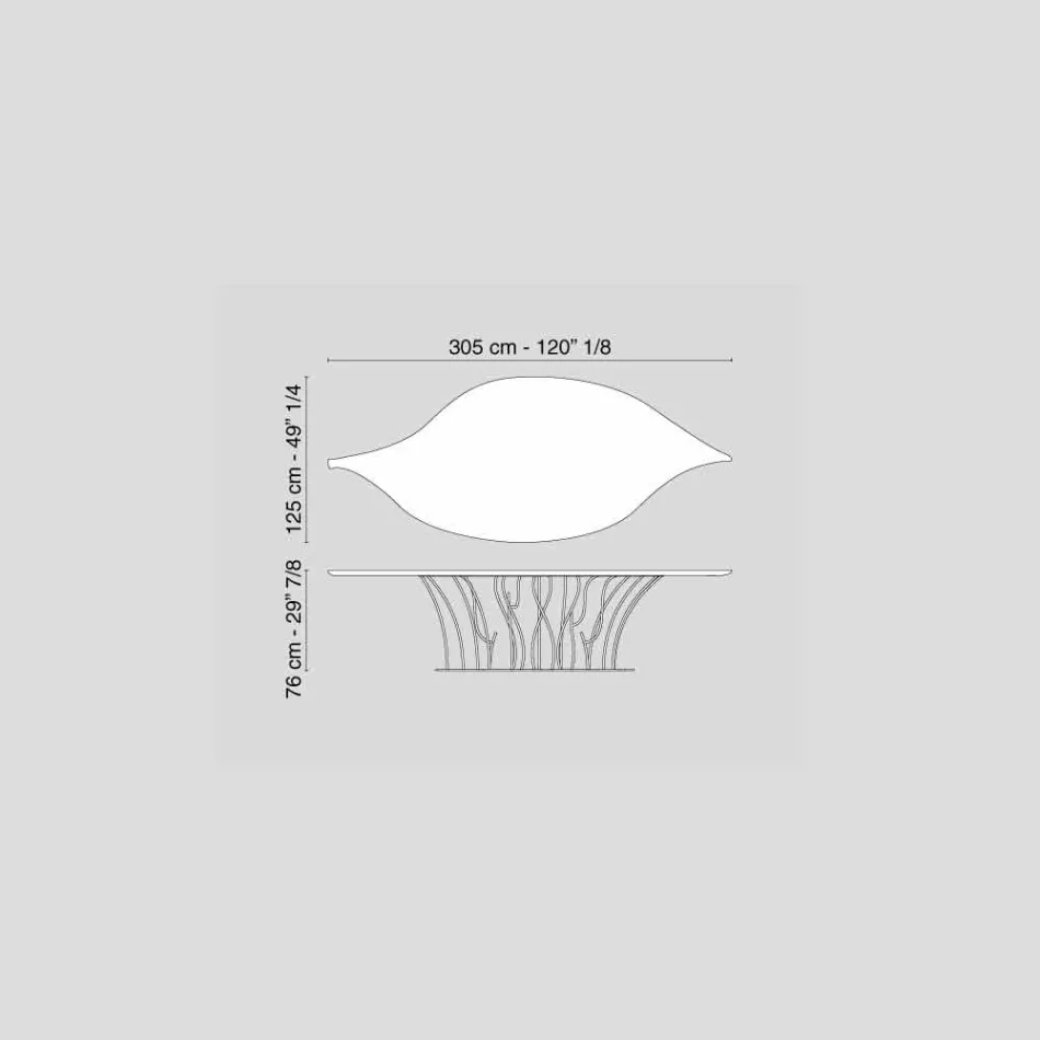 Proiectare masa de stejar furniruit si lemn de nuc Fenice Viadurini