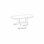 Masă de design din Matt Noir Desir Ceramica și Metal Fabricate în Italia - Maro închis Viadurini