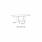 Masă de design din Matt Noir Desir Ceramica și Metal Fabricate în Italia - Maro închis Viadurini