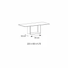 Masă de design din Matt Noir Desir Ceramica și Metal Fabricate în Italia - Maro închis Viadurini